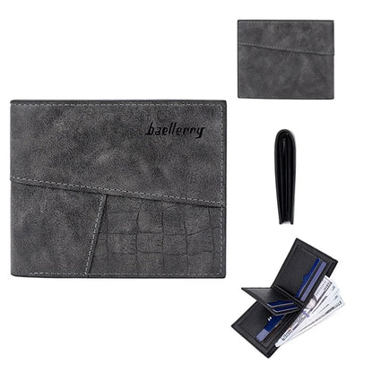 BAELLERRY D3031 Slim Design RFID Blocking Men's Wallet PU Leather Card Holder Billfold