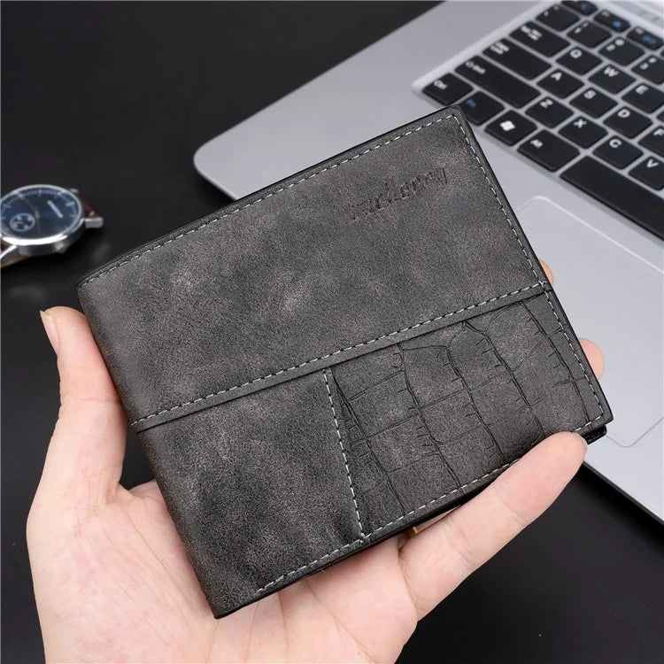BAELLERRY D3031 Slim Design RFID Blocking Men's Wallet PU Leather Card Holder Billfold