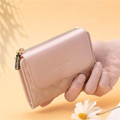 BAELLERRY N2404 Teen Girls Wallet PU Leather Card Storage Holder Pouch for Women