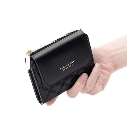 BAELLERRY N2404 Teen Girls Wallet PU Leather Card Storage Holder Pouch for Women