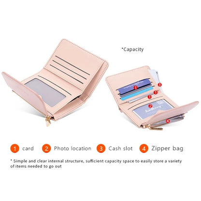 BAELLERRY N2404 Teen Girls Wallet PU Leather Card Storage Holder Pouch for Women