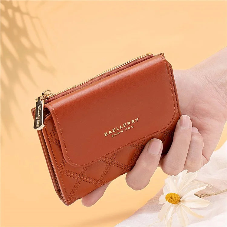 BAELLERRY N2404 Teen Girls Wallet PU Leather Card Storage Holder Pouch for Women