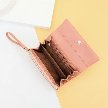 BAELLERRY N8918 Women's Clutch Bag PU Leather Wristlet Wallet Card Carrying Purse Keys Phone Organizer
