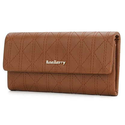 BAELLERRY N8918 Women's Clutch Bag PU Leather Wristlet Wallet Card Carrying Purse Keys Phone Organizer