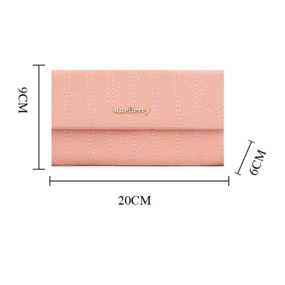 BAELLERRY N8918 Women's Clutch Bag PU Leather Wristlet Wallet Card Carrying Purse Keys Phone Organizer