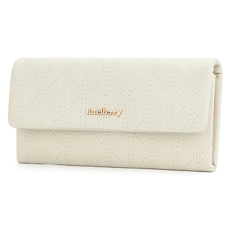 BAELLERRY N8918 Women's Clutch Bag PU Leather Wristlet Wallet Card Carrying Purse Keys Phone Organizer