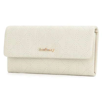 BAELLERRY N8918 Women's Clutch Bag PU Leather Wristlet Wallet Card Carrying Purse Keys Phone Organizer
