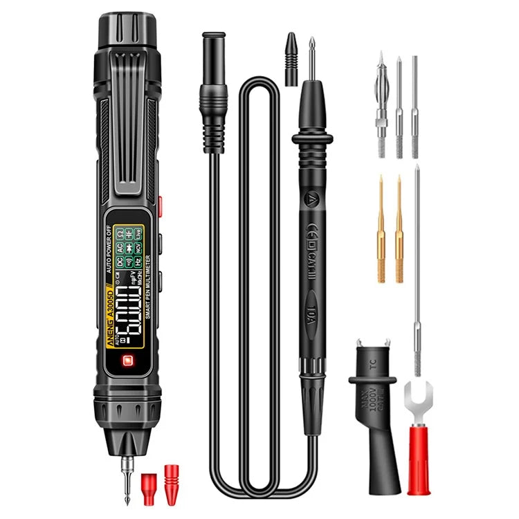 ANENG A3005D 6000 Counts Smart Digital Detector Pen Multimeter AC / DC Voltage NCV Voltmeter Tester Tool, High-end Version