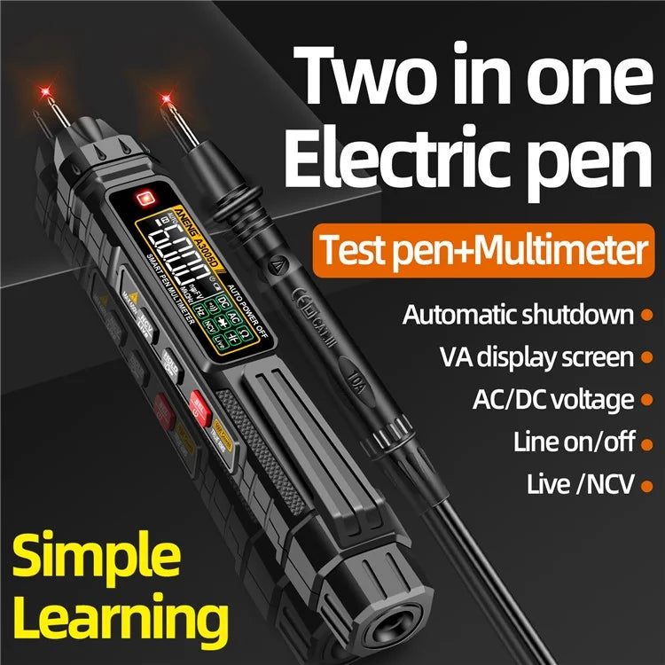 ANENG A3005D 6000 Counts Smart Digital Detector Pen Multimeter AC / DC Voltage NCV Voltmeter Tester Tool, High-end Version