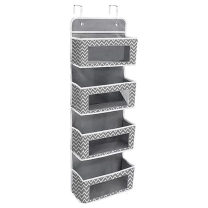 Non-woven Fabric 4 Layer Storage Bag Home Wardrobe Door Back Hanging Organizer