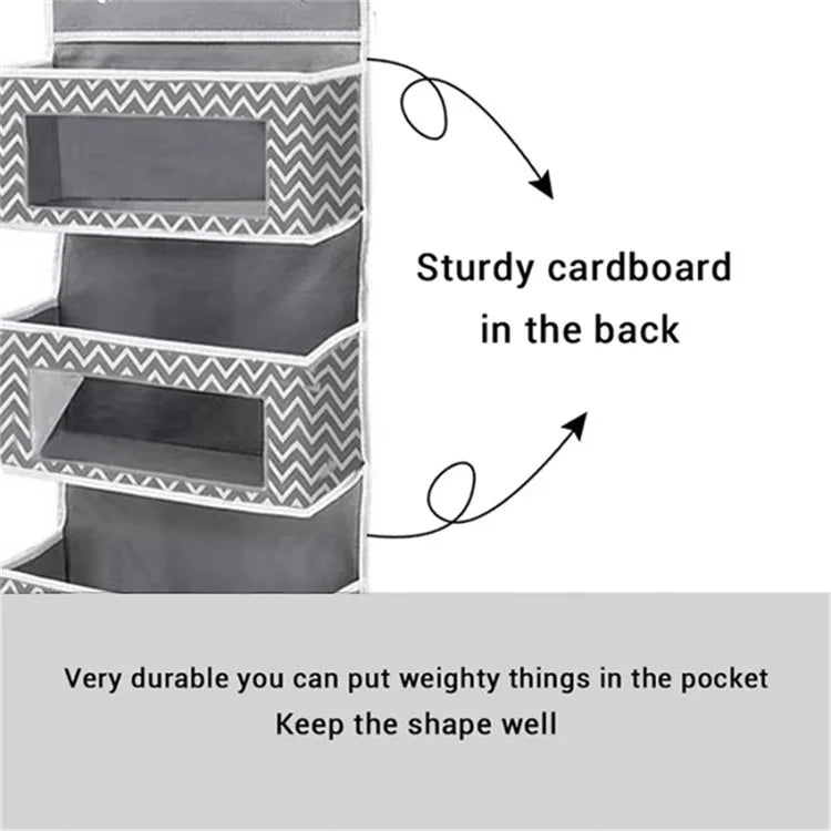 Non-woven Fabric 4 Layer Storage Bag Home Wardrobe Door Back Hanging Organizer