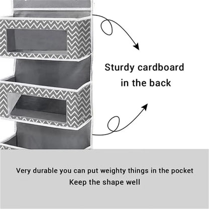Non-woven Fabric 4 Layer Storage Bag Home Wardrobe Door Back Hanging Organizer