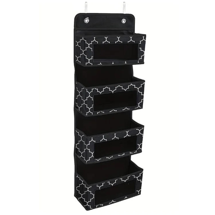 Non-woven Fabric 4 Layer Storage Bag Home Wardrobe Door Back Hanging Organizer