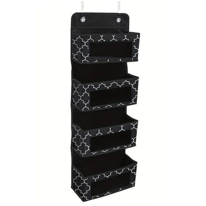 Non-woven Fabric 4 Layer Storage Bag Home Wardrobe Door Back Hanging Organizer