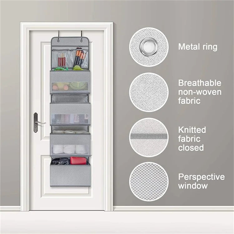 Non-woven Fabric 4 Layer Storage Bag Home Wardrobe Door Back Hanging Organizer