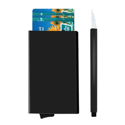 TDL006 Easy Pop-Up Card Bag RFID Blocking ID Card Case Aluminum Alloy Credit Card Holder