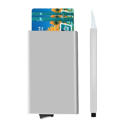 TDL006 Easy Pop-Up Card Bag RFID Blocking ID Card Case Aluminum Alloy Credit Card Holder