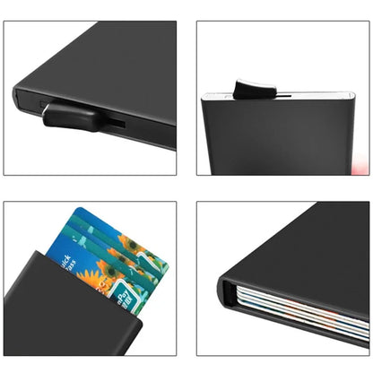 TDL006 Easy Pop-Up Card Bag RFID Blocking ID Card Case Aluminum Alloy Credit Card Holder