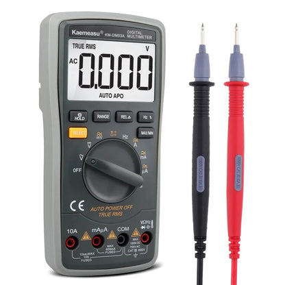 KAEMEASU KM-DM03A High Precision Digital Multimeter 6000 Count Display AC / DC Smart Tester, without Battery