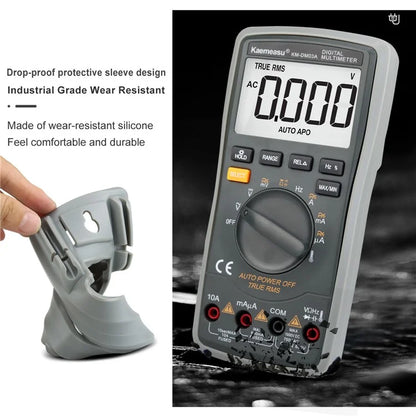 KAEMEASU KM-DM03A High Precision Digital Multimeter 6000 Count Display AC / DC Smart Tester, without Battery