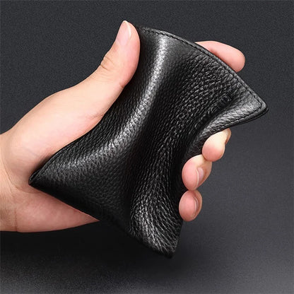 BANYANU N887 First Layer Cowhide Men Short Wallet Card Cash Storage Bag