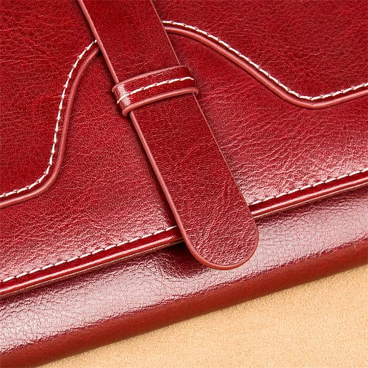 BANYANU BYN-8088 Women Long Wallet Stylish Oil Wax Cowhide Clutch Purse