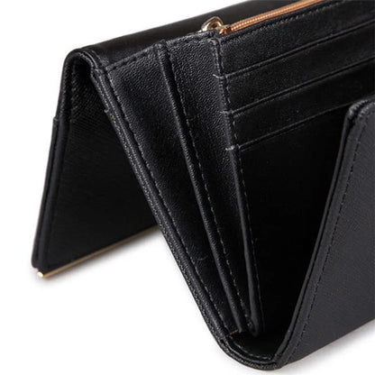 BANYANU BYN-1611 Second-layer Cowhide Women Long Wallet Tri-fold Clutch Purse
