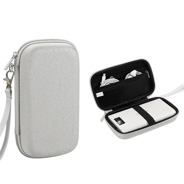 Data Cable Organizer Digital Accessories Storage Bag with Lanyard, Size L