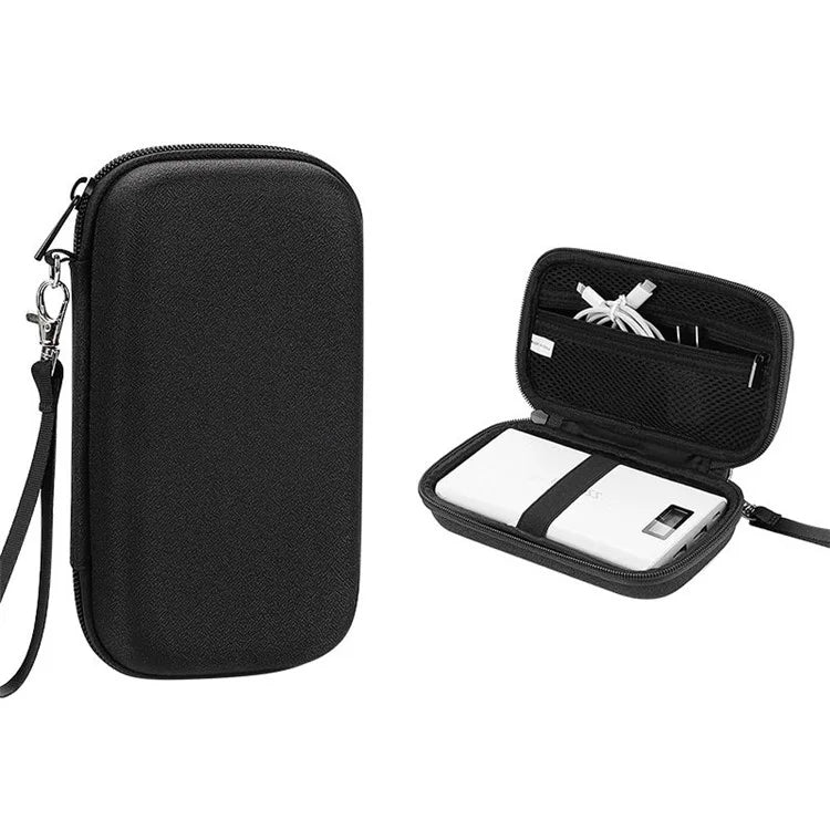 Data Cable Organizer Digital Accessories Storage Bag with Lanyard, Size L