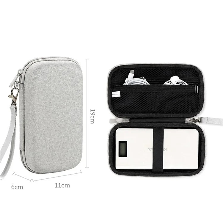 Data Cable Organizer Digital Accessories Storage Bag with Lanyard, Size L