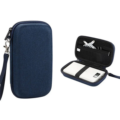 Data Cable Organizer Digital Accessories Storage Bag with Lanyard, Size L