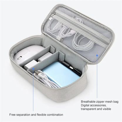 Digital Accessories Storage Bag for U Disk Power Bank Data Cable, Size L