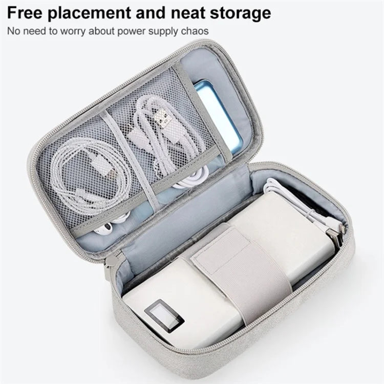 Travel U Disk Data Cable Organizer Digital Accessories Storage Bag, Size M