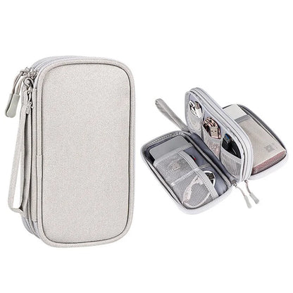 Size S (19x11x5.5cm) Electronics Accessories Bag Travel Organiser Bag for USB Cable SD Card Charger