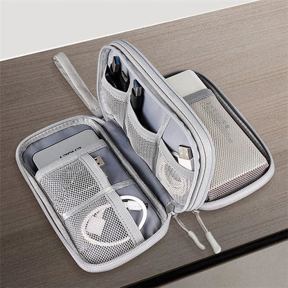 Size S (19x11x5.5cm) Electronics Accessories Bag Travel Organiser Bag for USB Cable SD Card Charger