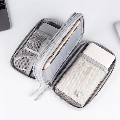 Size S (19x11x5.5cm) Electronics Accessories Bag Travel Organiser Bag for USB Cable SD Card Charger