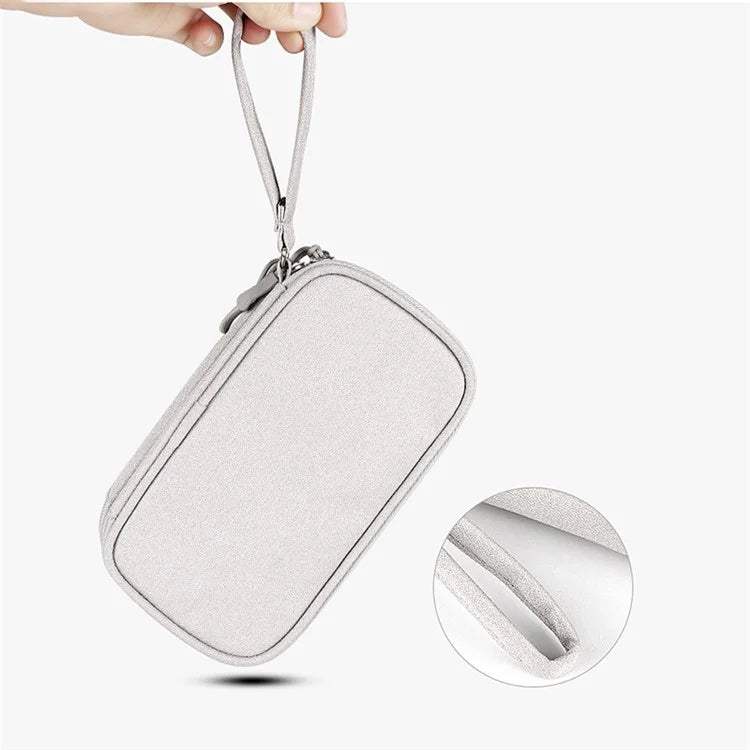 Size L (21x12.5x6cm) Electronics Organizer Bag Multi-Layer Storage Bag for Cable Charger Adapter