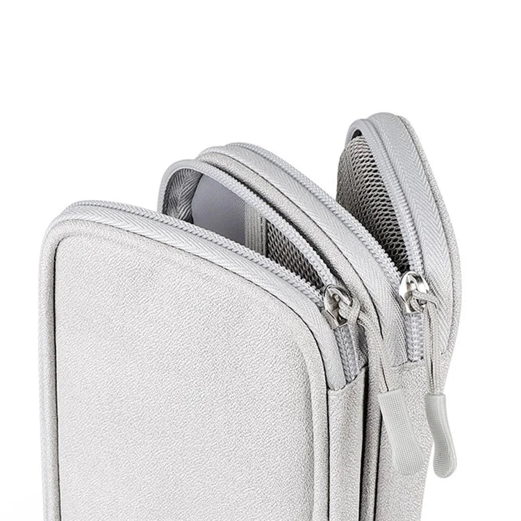 Size L (21x12.5x6cm) Electronics Organizer Bag Multi-Layer Storage Bag for Cable Charger Adapter