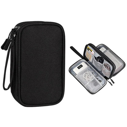 Size L (21x12.5x6cm) Electronics Organizer Bag Multi-Layer Storage Bag for Cable Charger Adapter