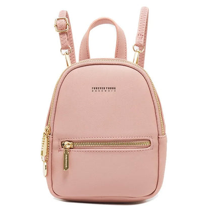 FOREVER YOUNG PL931-5 PU Leather Backpack Women Casual Dual Shoulder Bag