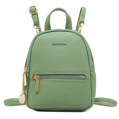 FOREVER YOUNG PL931-5 PU Leather Backpack Women Casual Dual Shoulder Bag