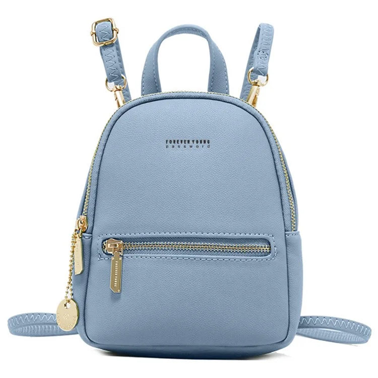 FOREVER YOUNG PL931-5 PU Leather Backpack Women Casual Dual Shoulder Bag