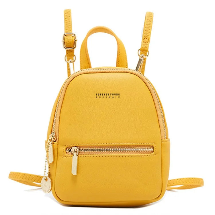 FOREVER YOUNG PL931-5 PU Leather Backpack Women Casual Dual Shoulder Bag