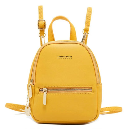 FOREVER YOUNG PL931-5 PU Leather Backpack Women Casual Dual Shoulder Bag
