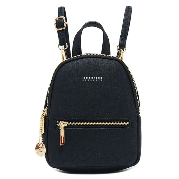 FOREVER YOUNG PL931-5 PU Leather Backpack Women Casual Dual Shoulder Bag