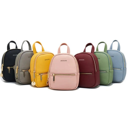 FOREVER YOUNG PL931-5 PU Leather Backpack Women Casual Dual Shoulder Bag