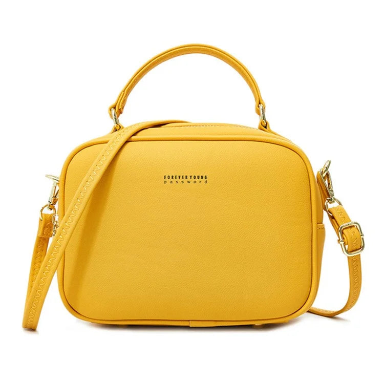 FOREVER YOUNG PL914-11 Solid Color PU Leather Women Crossbody Bag