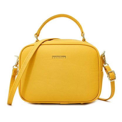 FOREVER YOUNG PL914-11 Solid Color PU Leather Women Crossbody Bag