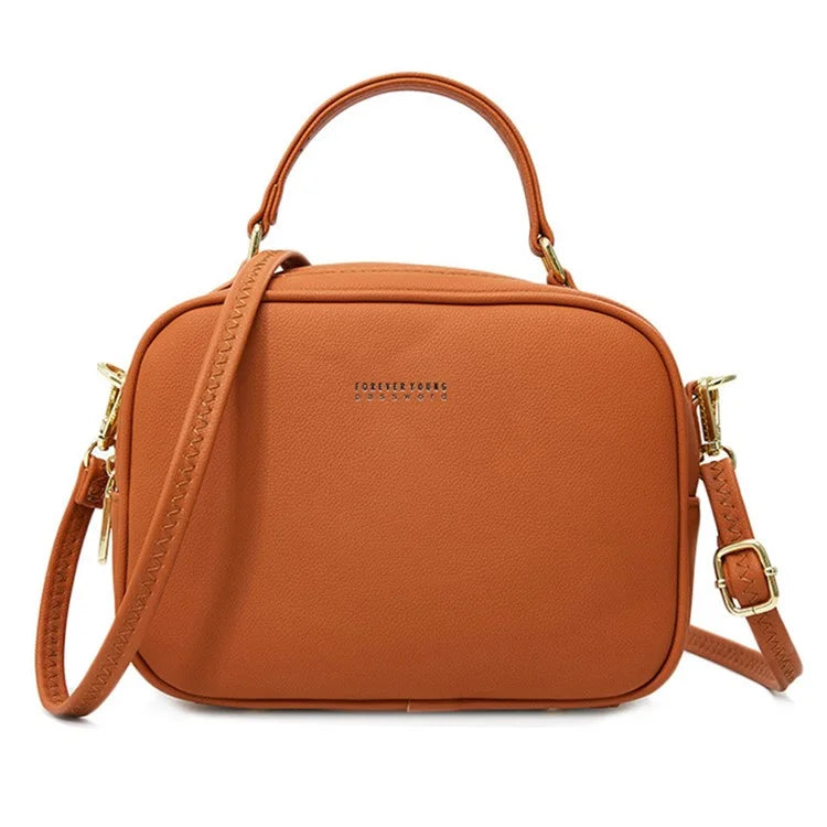 FOREVER YOUNG PL914-11 Solid Color PU Leather Women Crossbody Bag