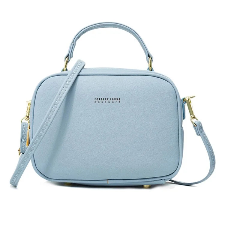 FOREVER YOUNG PL914-11 Solid Color PU Leather Women Crossbody Bag